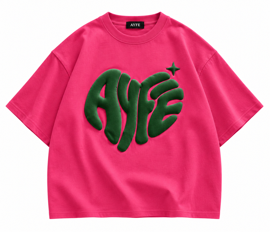 AYFE Oversized Tee | Pink / Green